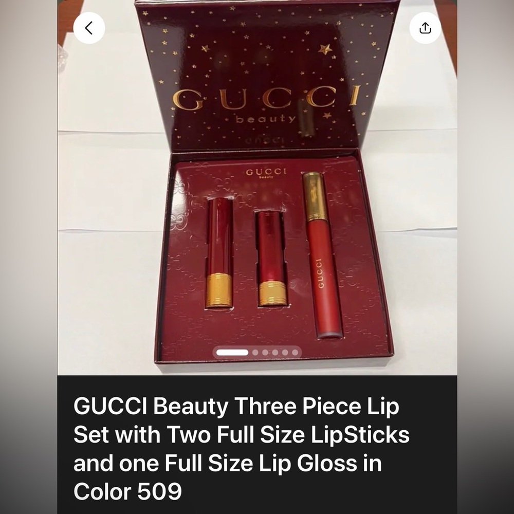 Gucci Beauty Lip Trio - Red and Gold